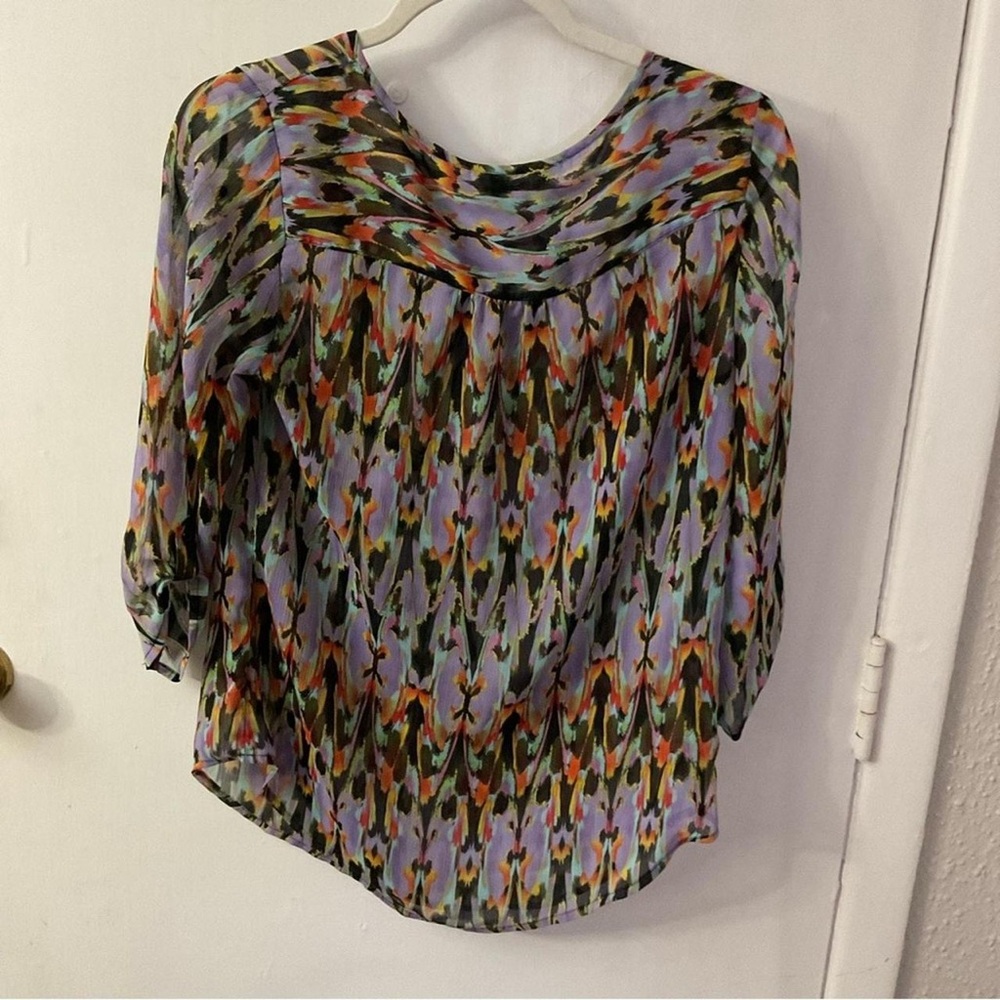 Express Colorful Patterned Blouse - image 2